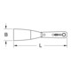KS Tools Spatola EDELSTAHL, 63mm, con manico in legno-3