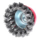 KS Tools Spazzola a tazza in filo d'acciaio inox 0,5 mm, filo ritorto-1