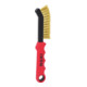 KS Tools Spazzola metallica per pinze freno in ottone 2 file-2