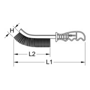 KS Tools Spazzola multiuso con fili di acciaio legato, 250mm