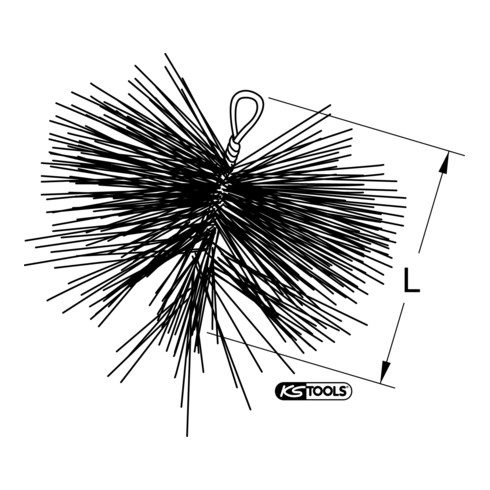 KS Tools Spazzola rotonda sintetica per la pulizia