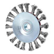 KS Tools Spazzola rotonda a filo conico in acciaio inox, 0,5mm, Ø115mm
