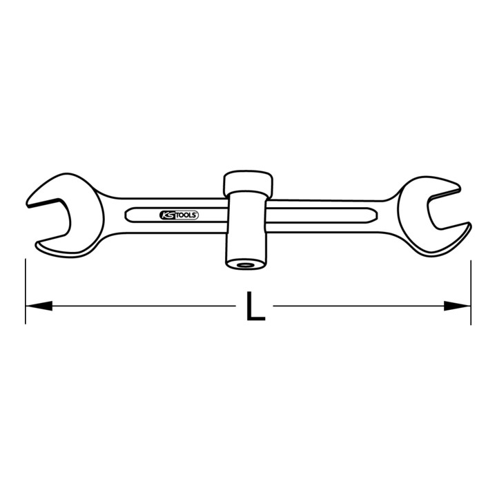 KS Tools speciaalsleutel sanitair 17 x 19mm, 220mm
