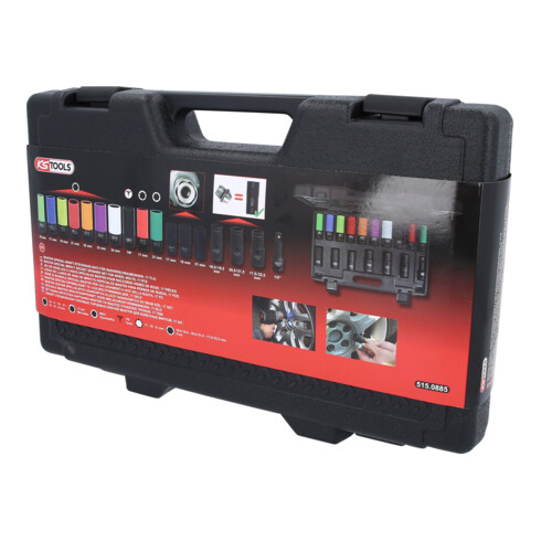 KS Tools Speciale 1/2" MASTER krachtdoppenset voor wielschroefverbindingen, 17-dlg