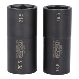 KS Tools Speciale aluminium velg dopsleutelset 1/2 inch voor Ford, 18,5 / 19,5 / 20,5 / 21,5 mm, 2 st.