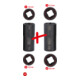 KS Tools Speciale aluminium velg dopsleutelset 1/2 inch voor Ford, 18,5 / 19,5 / 20,5 / 21,5 mm, 2 st.