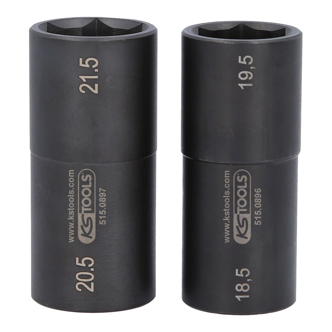 KS Tools Speciale aluminium velg dopsleutelset 1/2 inch voor Ford, 18,5 / 19,5 / 20,5 / 21,5 mm, 2 st.