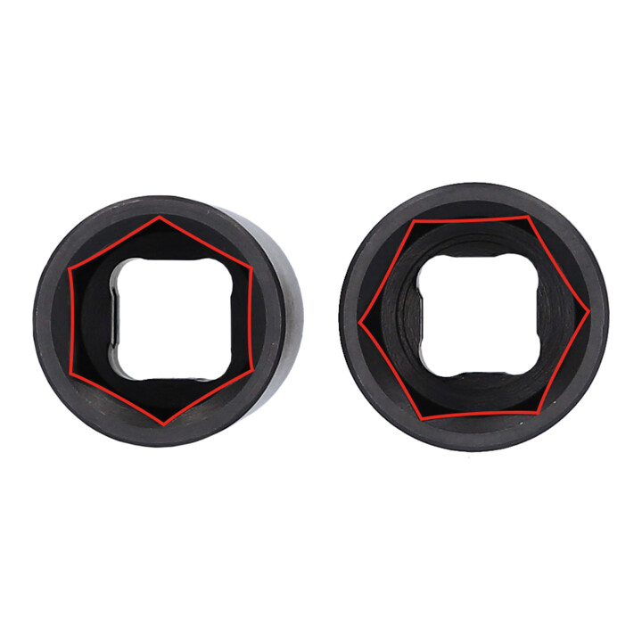 KS Tools Speciale aluminium velg dopsleutelset 1/2 inch voor Ford, 18,5 / 19,5 / 20,5 / 21,5 mm, 2 st.