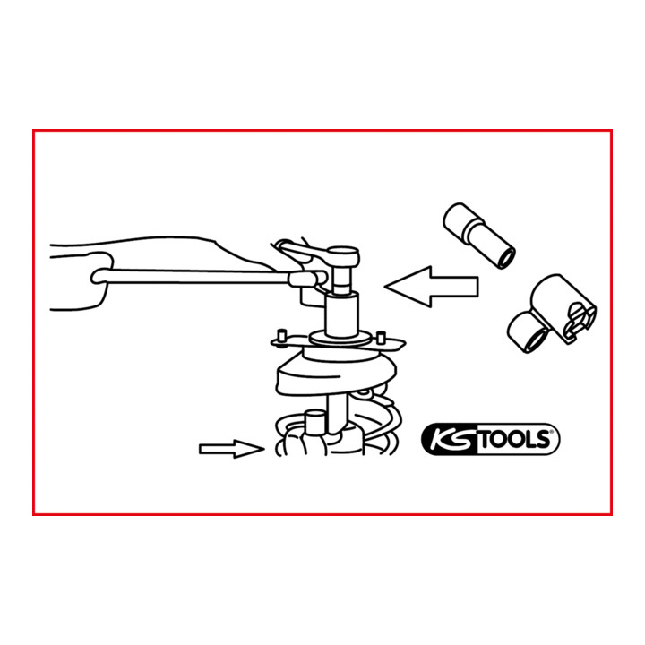 KS Tools speciale schokbreker Teller gereedschap set voor Volvo, 2 dlg.