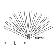 KS Tools Spessimetro per pistoni, 20 lame, 0,05-1mm-5