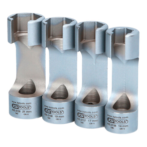 KS Tools Spezial-Einspritzleitungs-Schlüssel-Satz 3/8 Zoll, 4-tlg