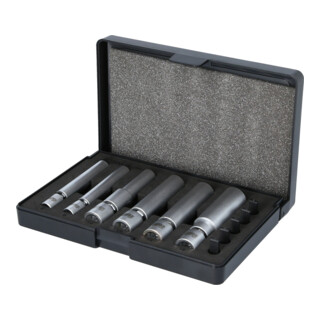KS Tools Spezial-Glüh- und Zündkerzen-Stecknuss-Satz mit Gelenk 1/4 Zoll + 3/8 Zoll, 11-tlg