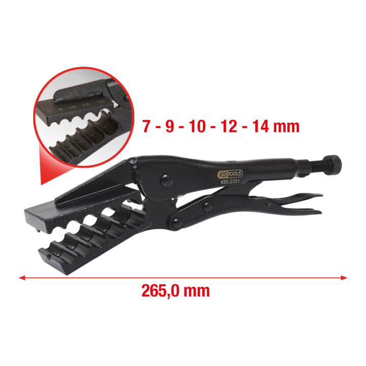 KS Tools Spezial-Klemm-Gripzange, Ø 7-14mm