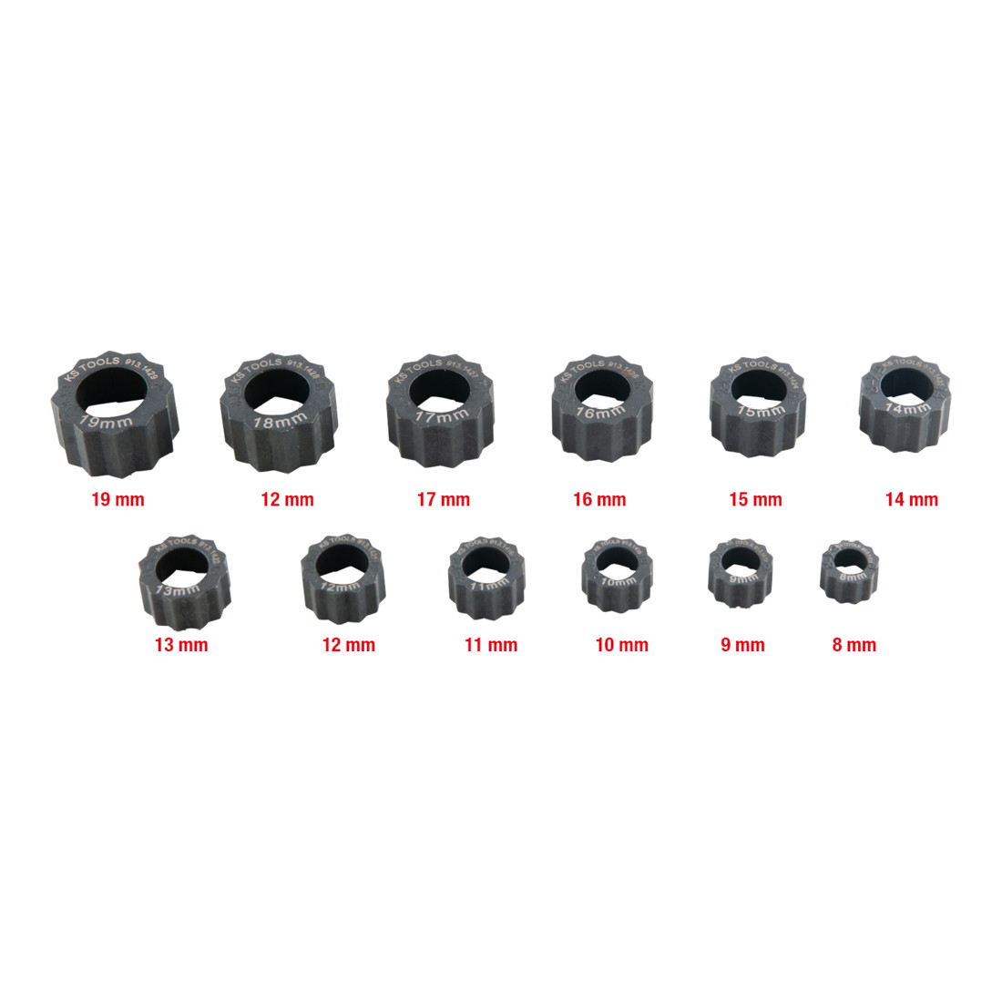 KS Tools Spezial-Muttern-Ausdreher-Satz, 12-tlg.