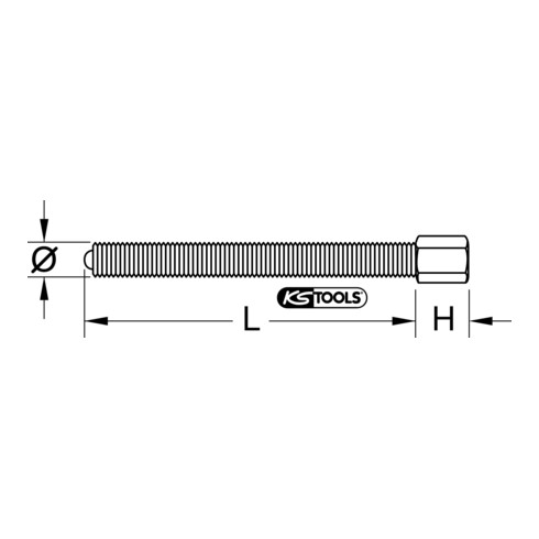 KS Tools Spindel, 17mm, M14x1,5x250mm