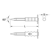 KS Tools Spitzmeißel mit Handschutzgriff, 8-kant-3
