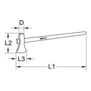 KS Tools splijthamer, 3000g-3