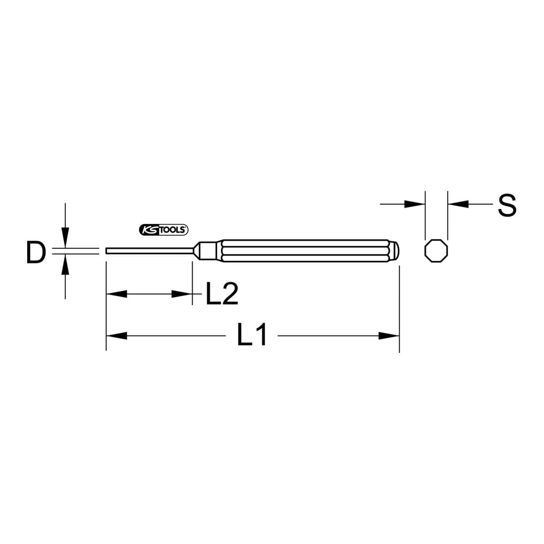 KS Tools Splintentreiber, 8-kant