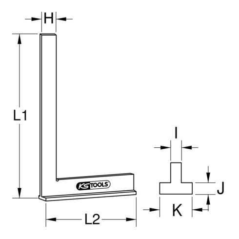 KS Tools Squadra a cappello 400mm