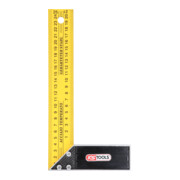 KS Tools Squadra da falegname con linguetta in alluminio, 250mm