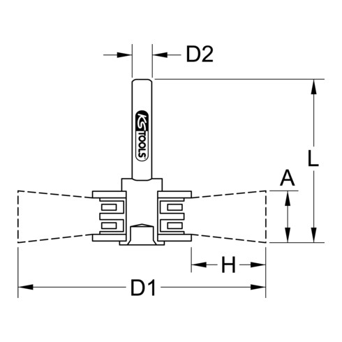 KS Tools staalborstel schijf 0.3mm