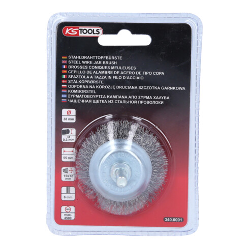 KS Tools staaldraadborstel 0.3mm