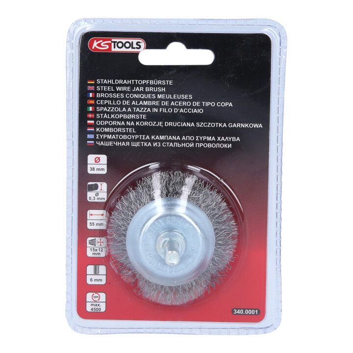 KS Tools staaldraadborstel 0.3mm, Ø 38mm