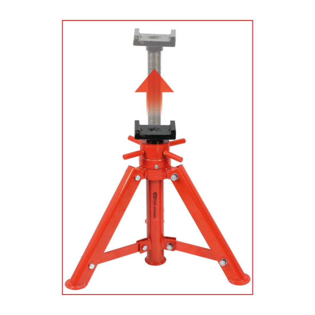 KS Tools Stahl-Spindel-Unterstellbock, 12t
