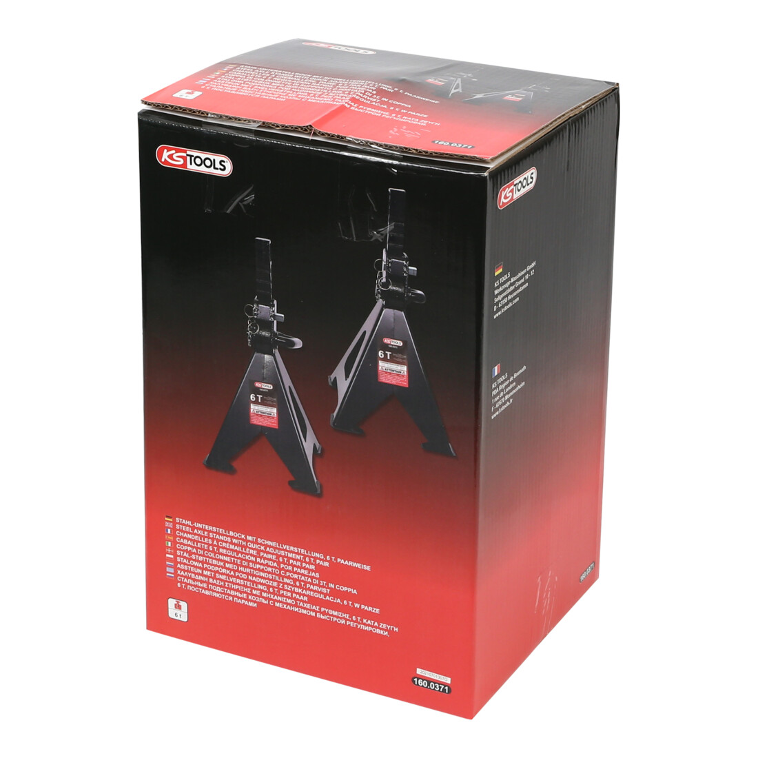KS Tools Stahl-Unterstellbock mit Schnellverstellung, 6 t, paarweise