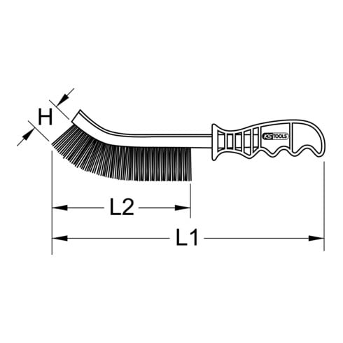 KS Tools Stahldraht-Allzweck-Drahtbürste, 250mm