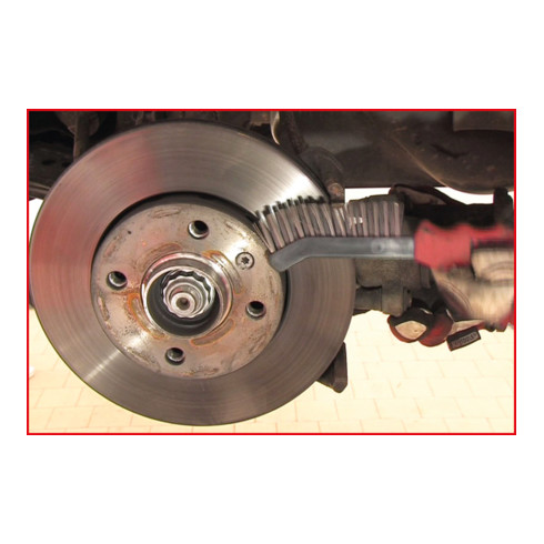KS Tools Stahldraht-Bremssattel-Drahtbürste 2-reihig, spitz