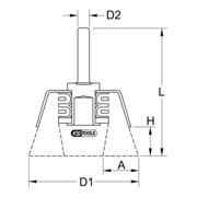 KS Tools Stahldraht Topfbürste 0,3mm-3