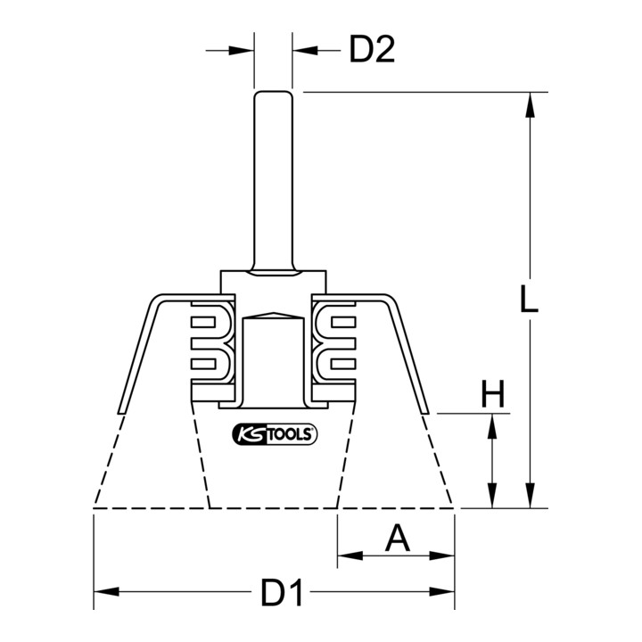 KS Tools Stahldraht Topfbürste 0,3mm, Ø 38mm