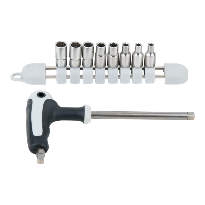 KS Tools STAINLESS STEEL dopsleutelset, 9-delig