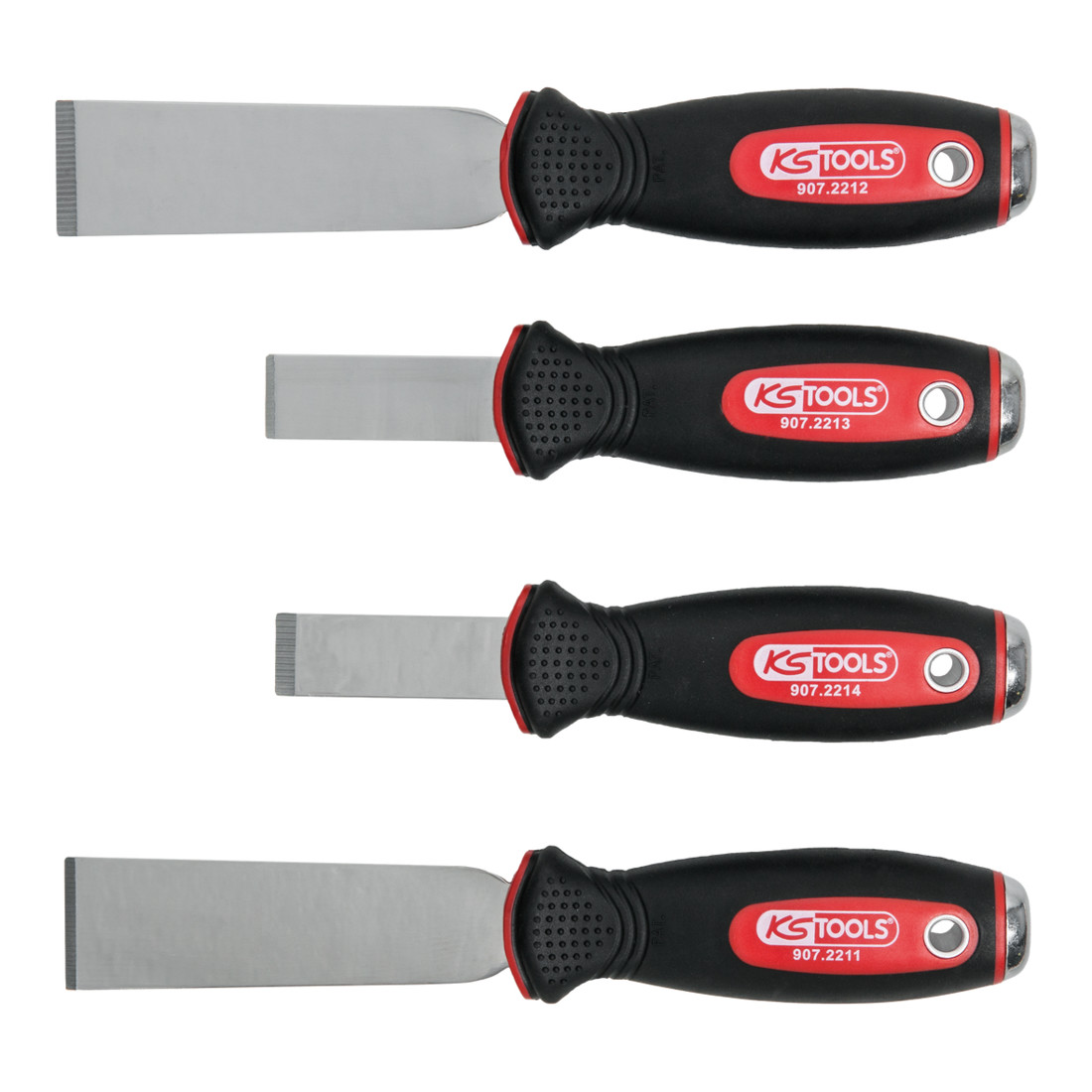 KS Tools STAINLESS STEEL schraapbeitel set, 4 stuks