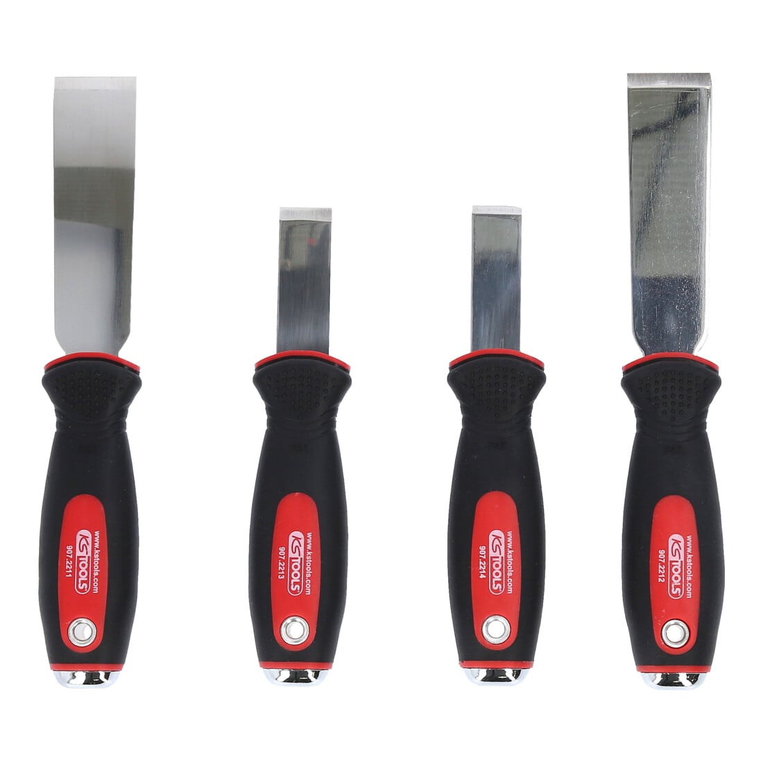 KS Tools STAINLESS STEEL schraapbeitel set, 4 stuks