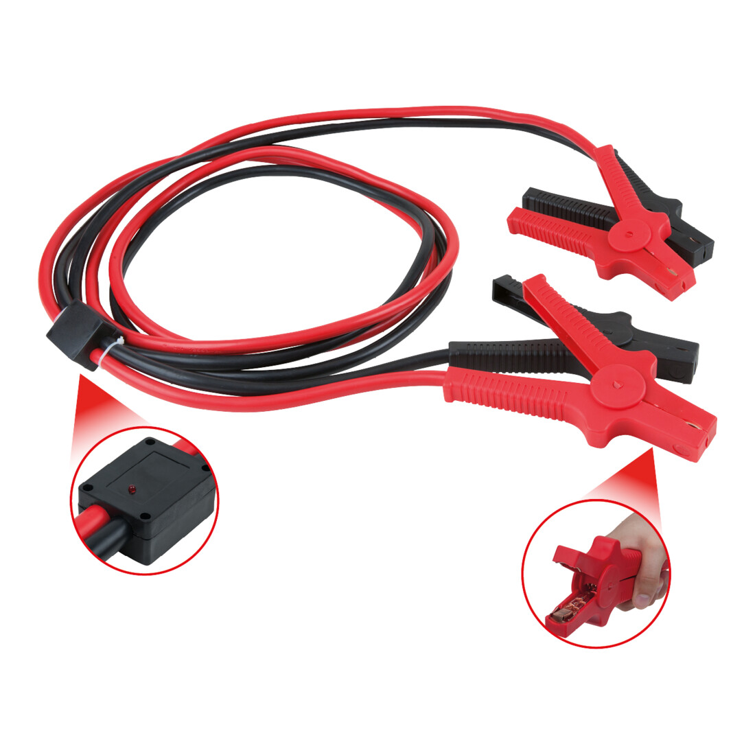 KS Tools Starthilfekabel-Satz, Ø 16 mm mit Überspannschutz