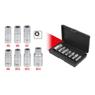 KS Tools Stehbolzen-Ausdreher-Satz, 7-teilig