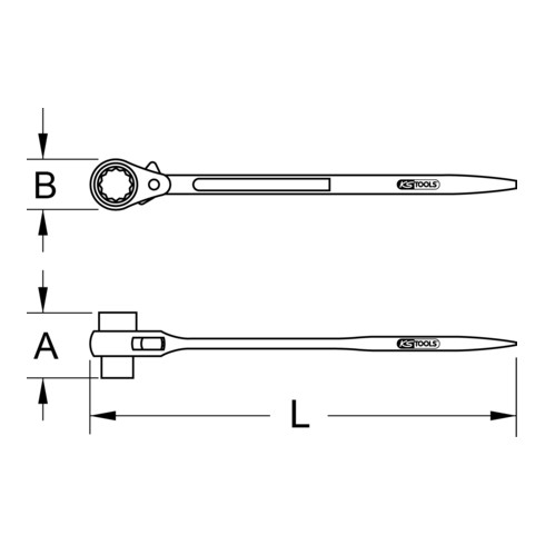 KS Tools steigersleutel, verstelbaar