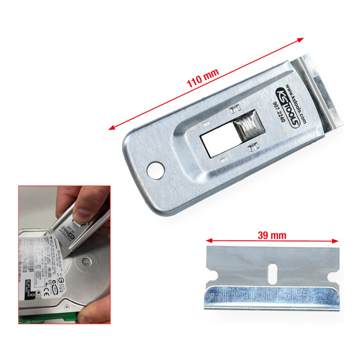 KS Tools sticker schraper, 39x110mm