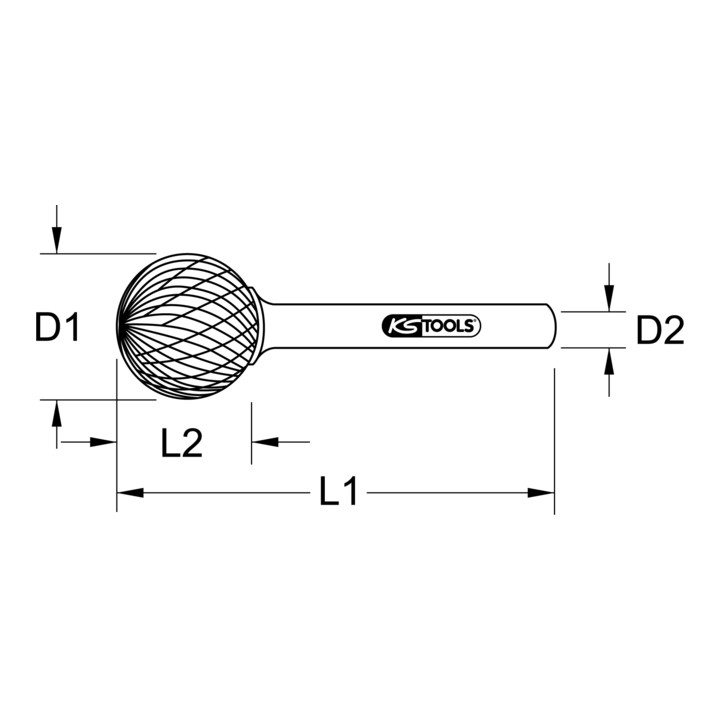 KS Tools stiftfrees bolvormig