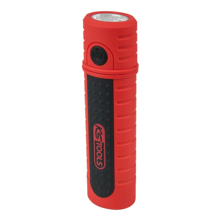 KS Tools STRIPE LED-Akku-Arbeitslampe, 2 Watt Stripe LED + 6 LED Kopflicht
