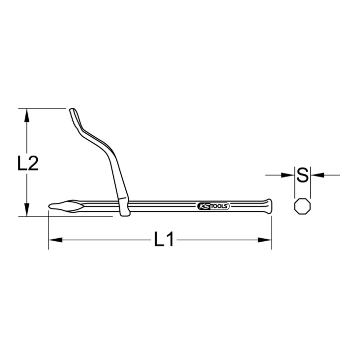 KS Tools stucadoorshaak, rond, 300mm