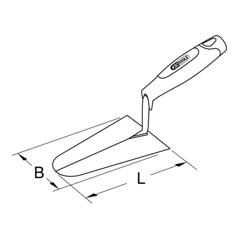 KS Tools Stuckateurkelle, rund, 200mm