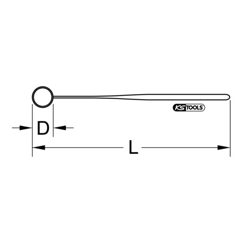 KS Tools Suchspiegel mit Schutzisolierung, 58 mm, Normale Linse