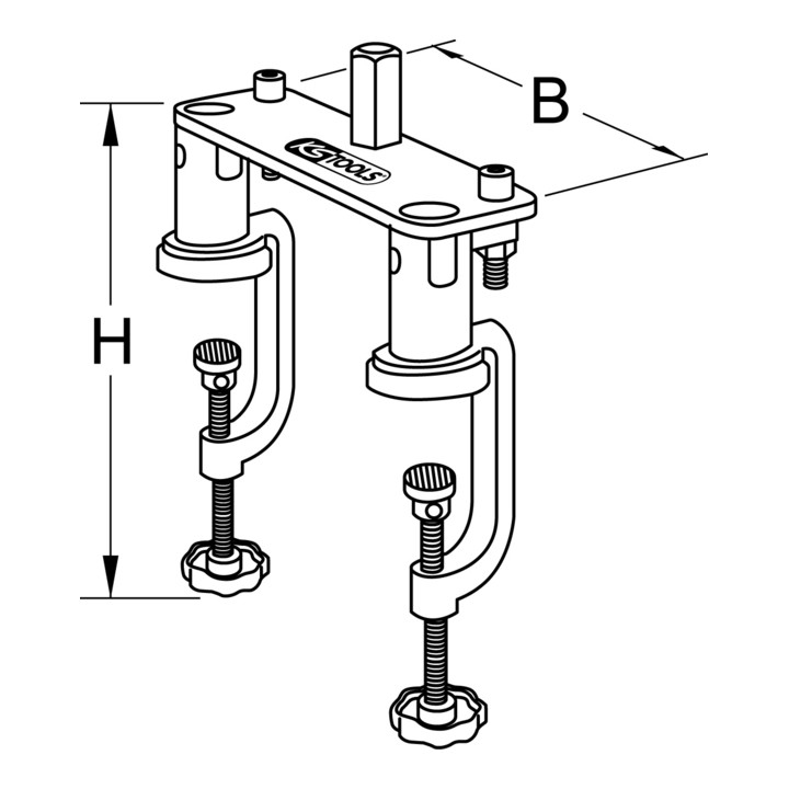 KS Tools Support de fixation pour établi pour CK 160