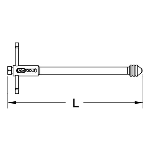 KS Tools Supporto per utensili con cricchetto reversibile+A174:H177, 100mm