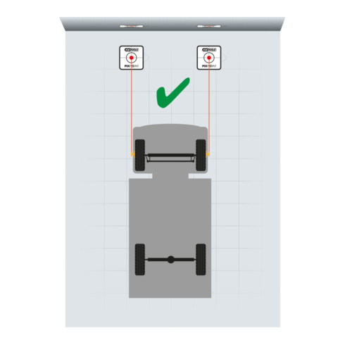 KS Tools Système d'ajustement du châssis de voiture, 15 pièces
