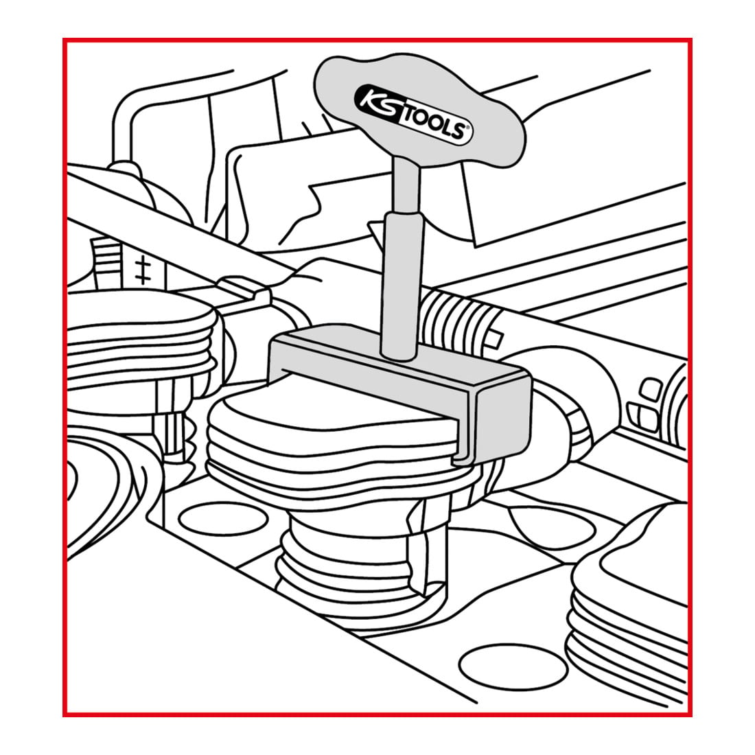 KS Tools T-Griff-Zündspulen-Abzieher-Typ 3, 105mm