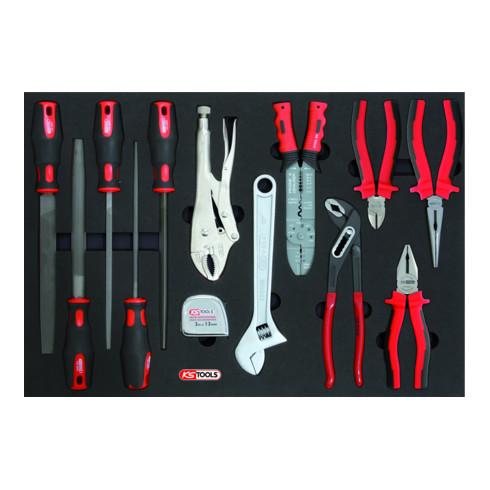 KS Tools tangen en vijlen set, 13 stuks in 1/1 systeembak